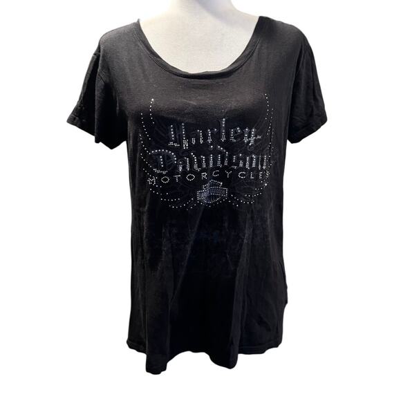 Harley-Davidson Grizzly Missoula Montana Rhinestone T-Shirt – Women’s Size L - Picture 2 of 9